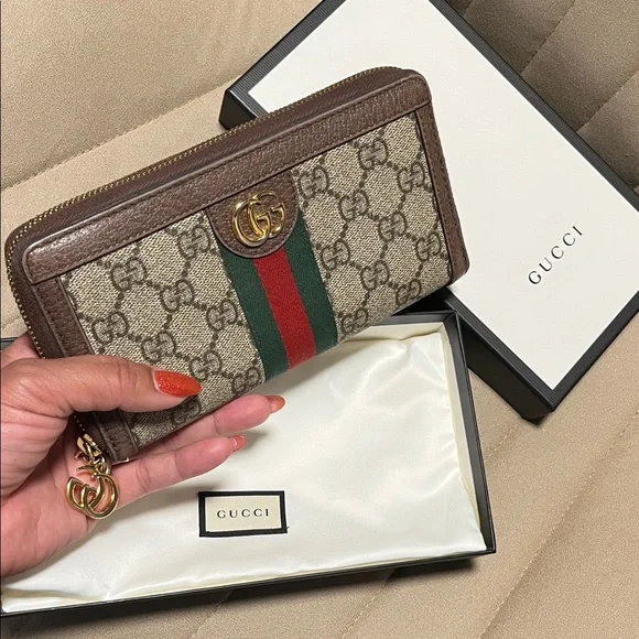 Gucci Ophidia GG Supreme Zip Around Wallet - Picture 3 of 17